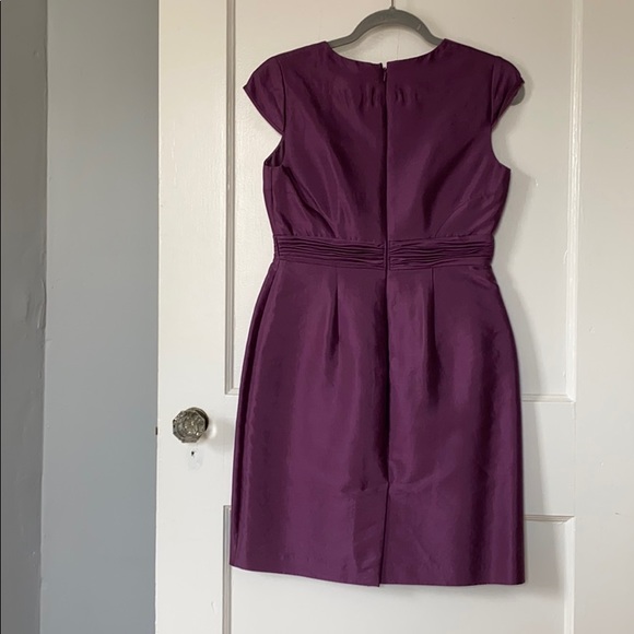 Adrianna Papell A-kind purple satin dresss - Picture 3 of 3